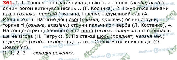 ГДЗ Українська мова 6 клас сторінка 361